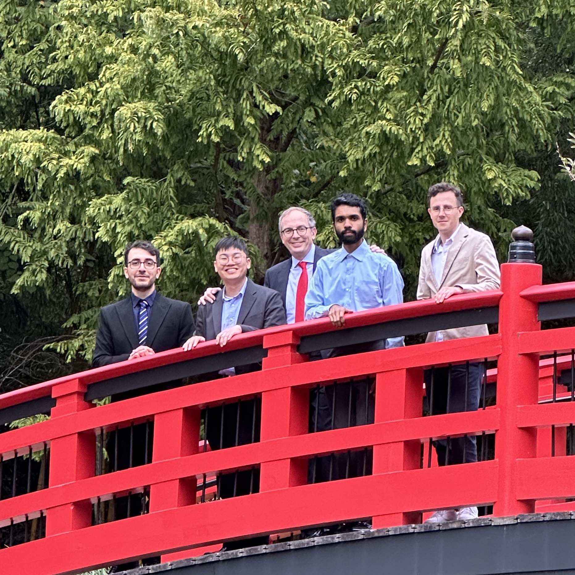 Melosh Medal finalists with Professor Scovazzi at Duke Gardens